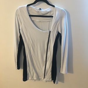 Zip Front Long Sleeve Mini Dress